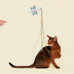 Игрушка-дразнилка для кошек Аквамарин, длина 50 см