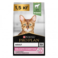 Delicate сухой корм для взрослых кошек при чувствительном пищеварении с ягненком, 1,5 кг
